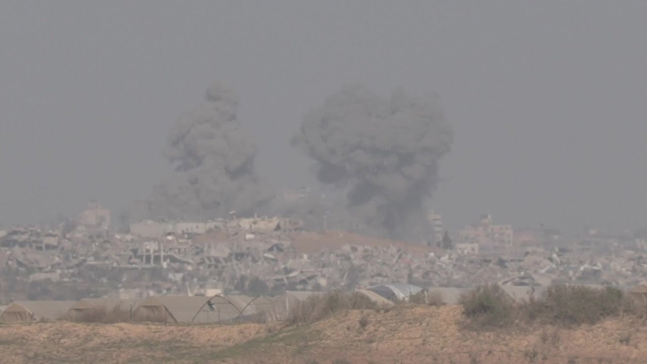 Forte explosion dans le centre de Gaza, vue depuis le côté israélien de la frontière | AFP Images