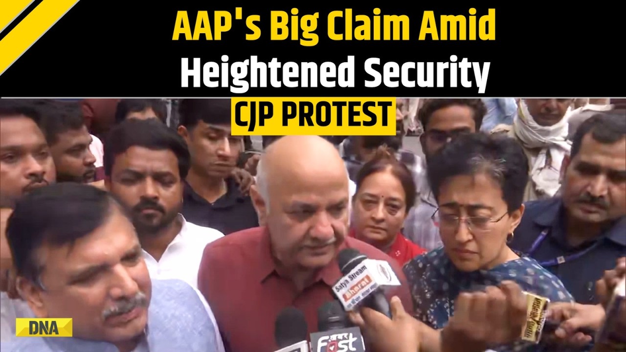 CJP Protest: 'Not Letting Us Go'; Sanjay Singh With AAP Members As Police Barricades For Parl March