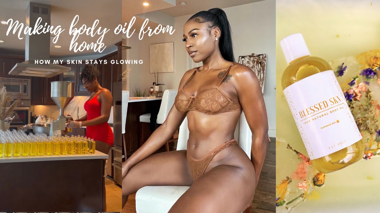 HOW I MAKE MY BODY OIL AT HOME