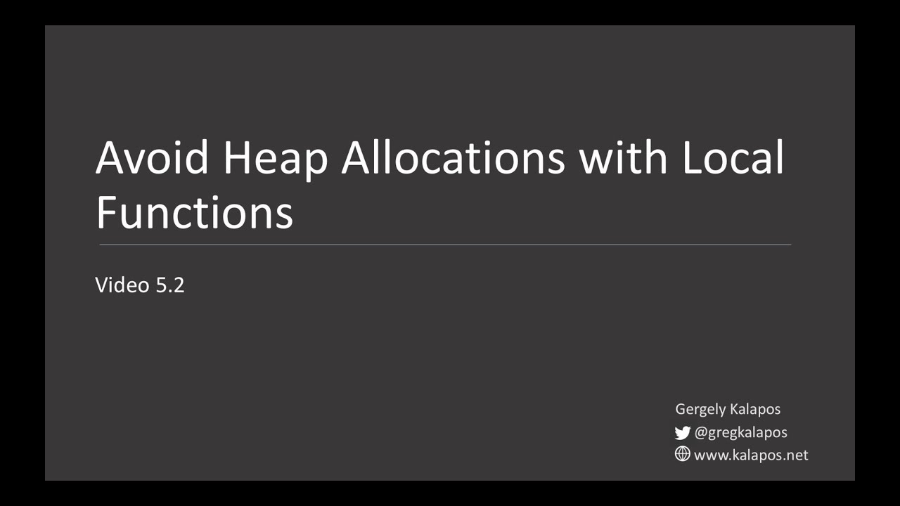 Local functions in C# 7 - Performance