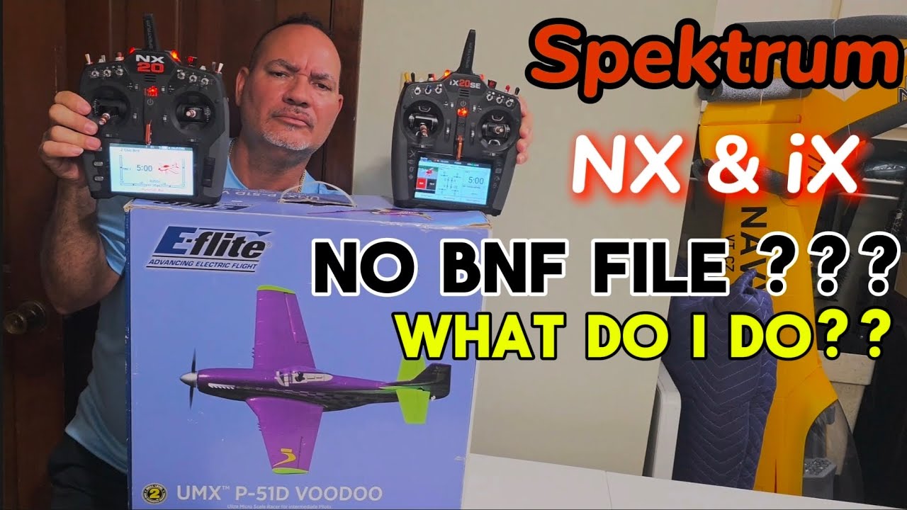 Настройка E-flite UMX P-51D Mustang вручную | Нет файла BNF? Пошаговая инструкция для Spektrum NX...