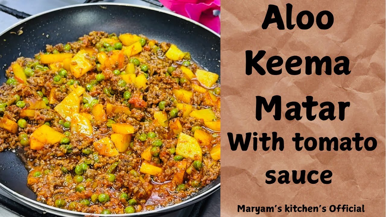 Aloo Keema Matar with Rich Tomato Sauce | Homestyle Comfort Food | Urdu/ Hindi