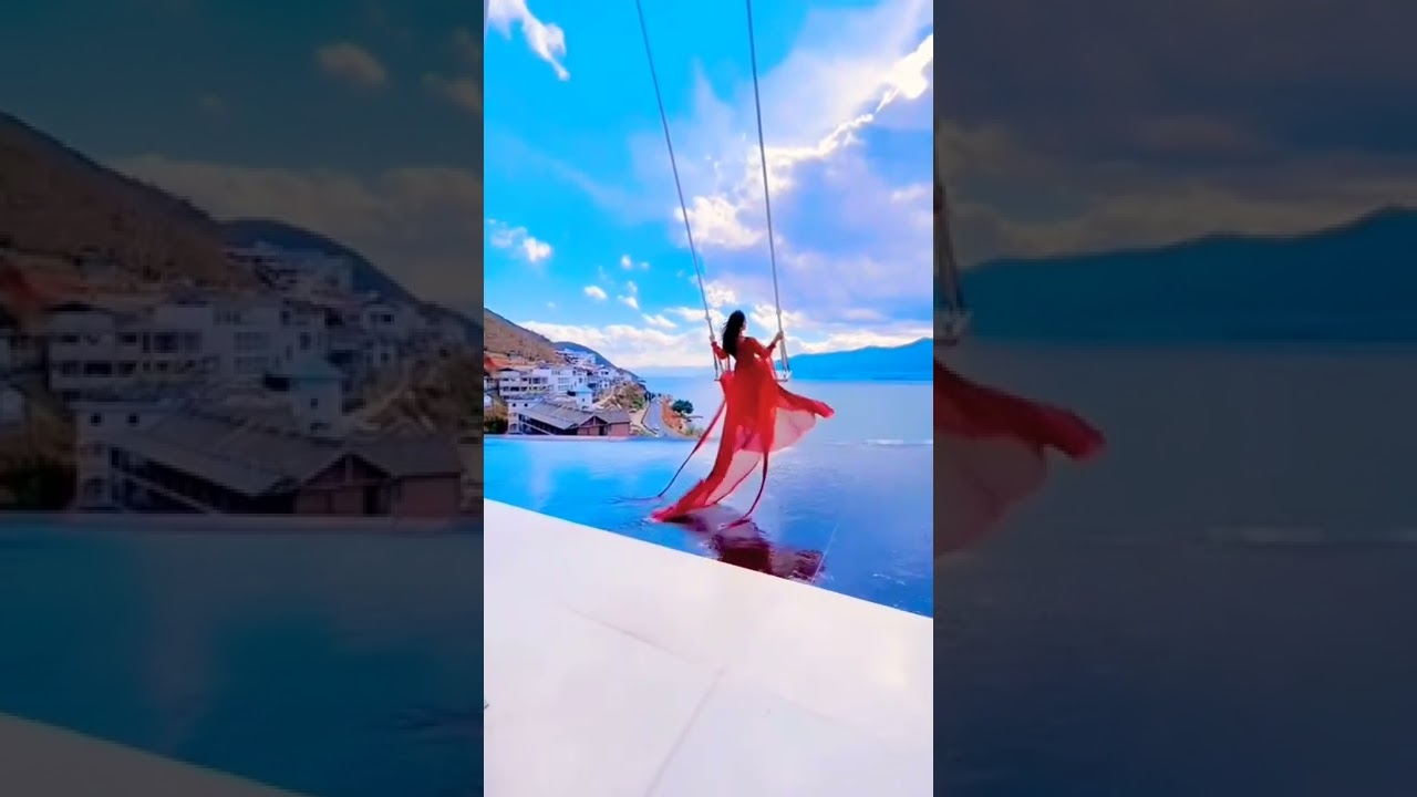 girl swings on river #swing #river #girl #shorts #trending #viral #beautifulgirl #tiktok #avneetkaur