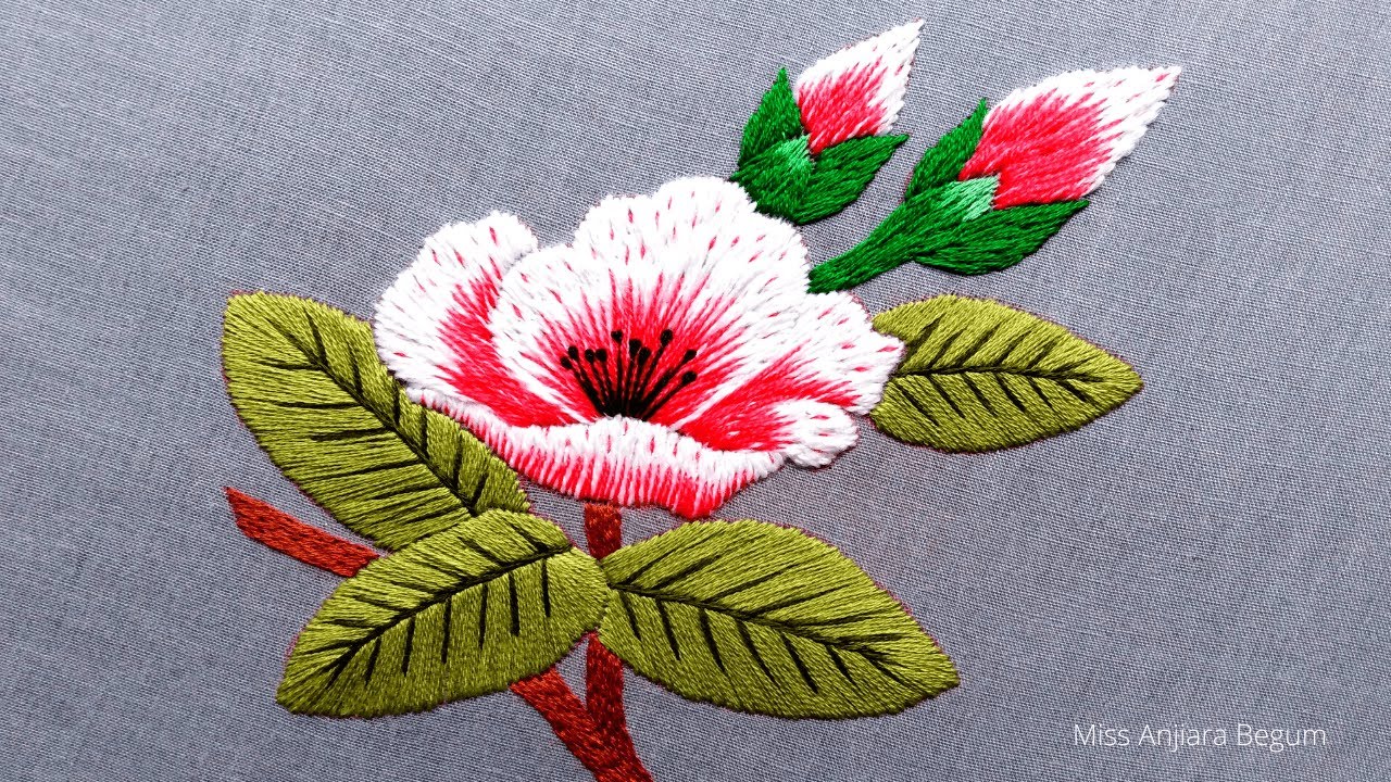 Living Hand Embroidery Flower,Full of Life Embroidery,Embroidery for your beautiful Dress-162