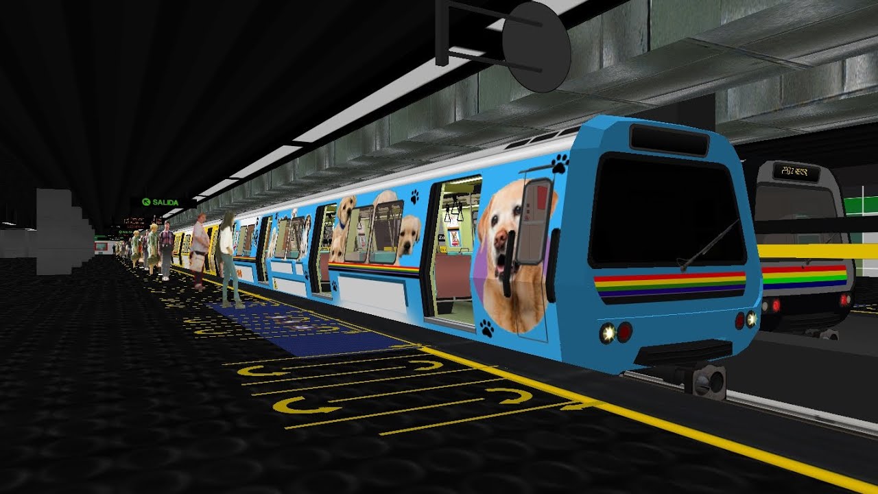 Openbve Línea 2 y 4 metro de caracas Tren Alstom S1 publicidad canina desde Zona rental a Antimano