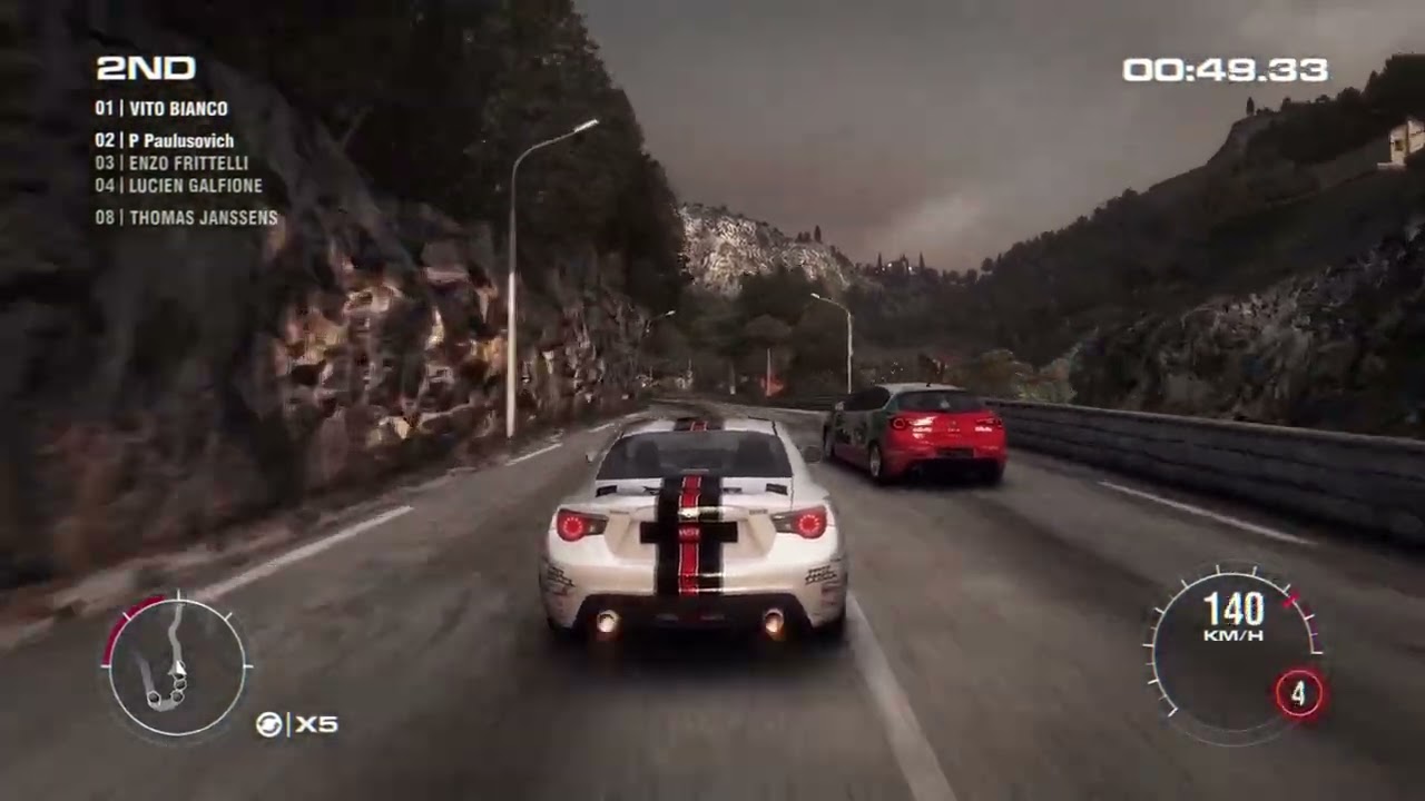 GRID 2:Cote D`azur Race - Route De Corniche (Subaru BRZ) 1:46.188 WSR 2 Season