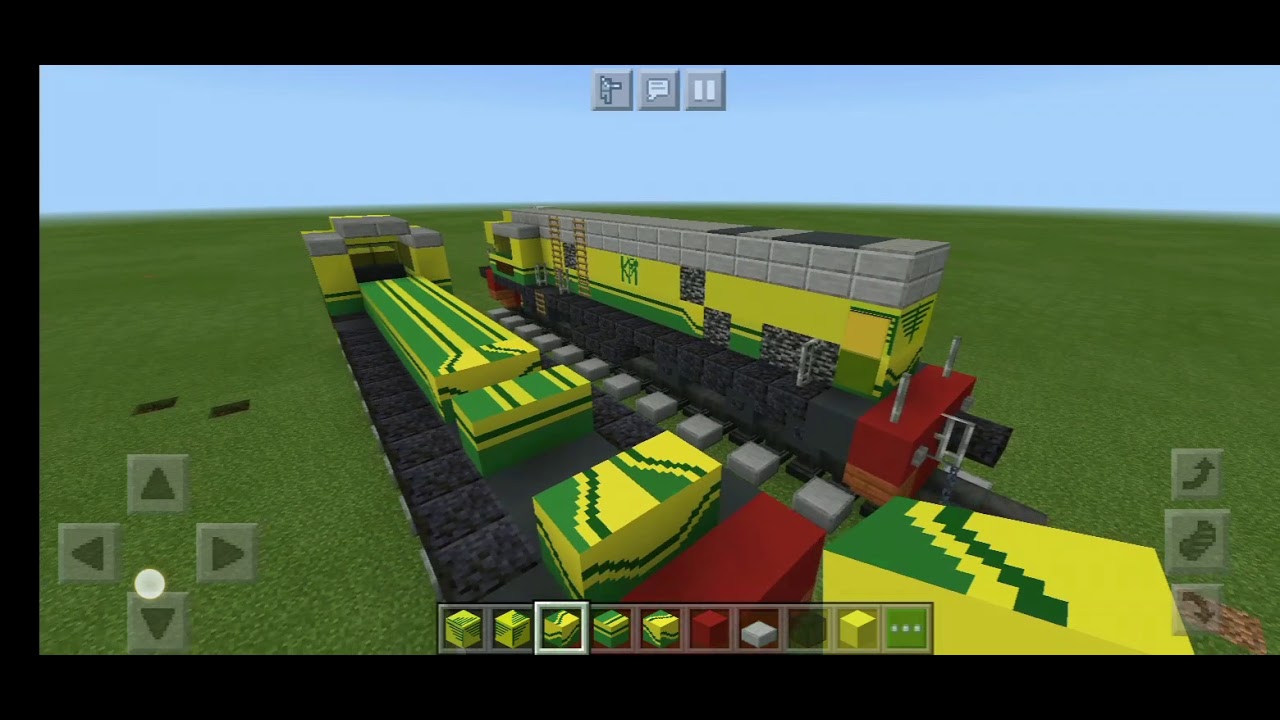 cara membuat lokomotif CC 201 83 31 livery PJKA new logo KAI baru di minecraft