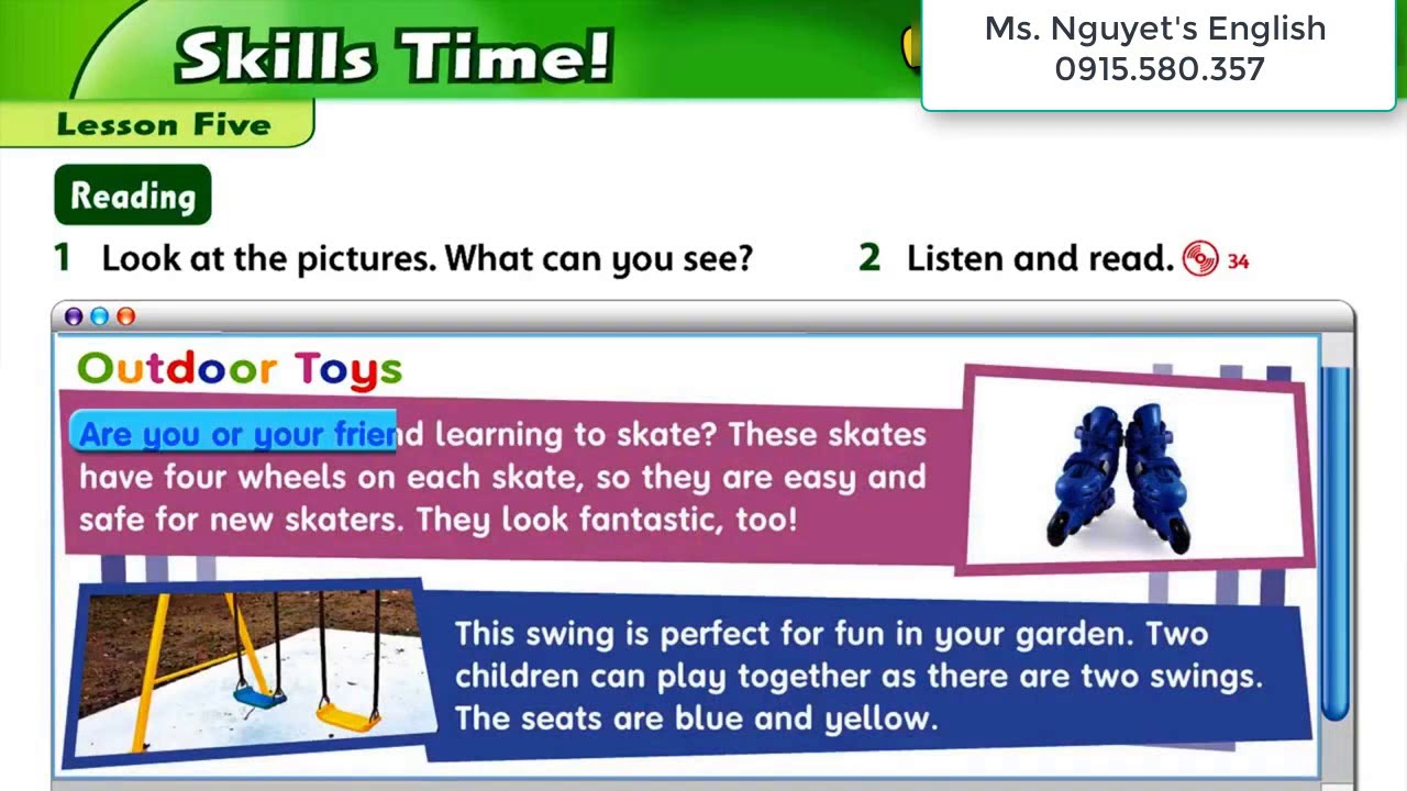Unit 3  Lesson 5 Outdoor Toys.Family and Friends 2