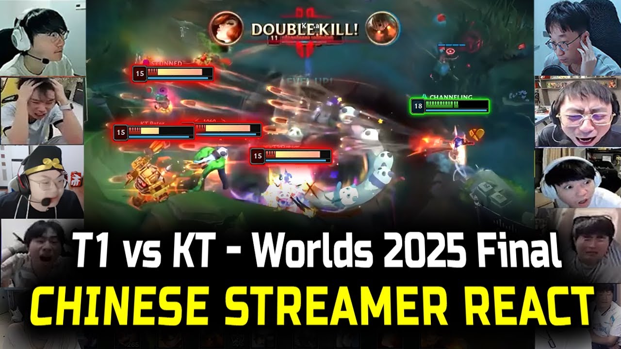 Chinese Streamer React : T1 vs KT Worlds Final, 