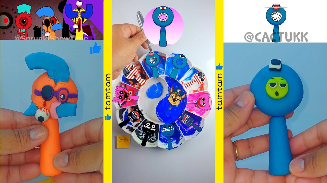 Sprunki 🎵 Mixing Colors 🌈 Sprunki Clay 🟡