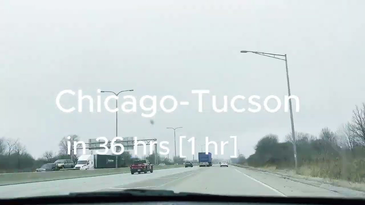 Chicago - Tucson - 24 hours driving in 1 hour to fall asleep to