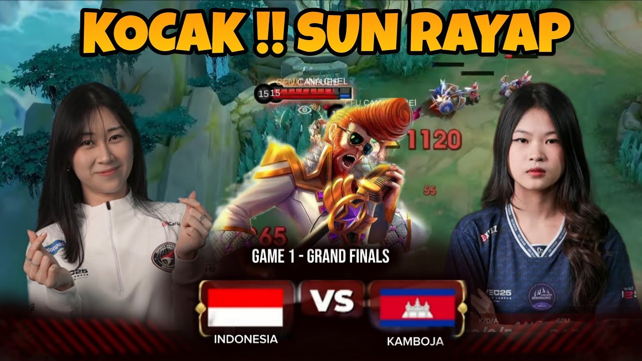 META SUN GOLD LANE KELUAR LAGI !! INDONESIA VS KAMBOJA - GRAND FINAL IESF EWC25 MLBB