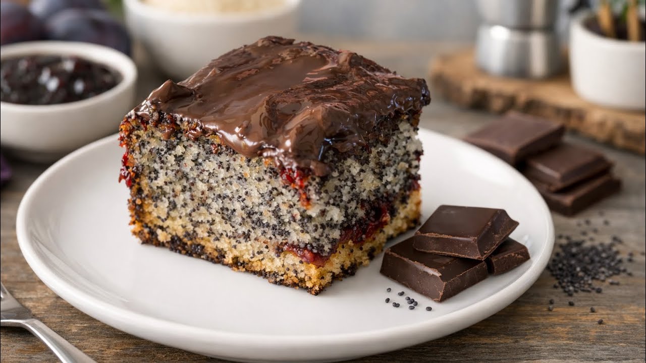 POSNI KOLAČ SA MAKOM ✨ BRZ, SOČAN I PREUKUSAN ❤️MERE NA ČAŠE! Vegan Poppy Seed Cake