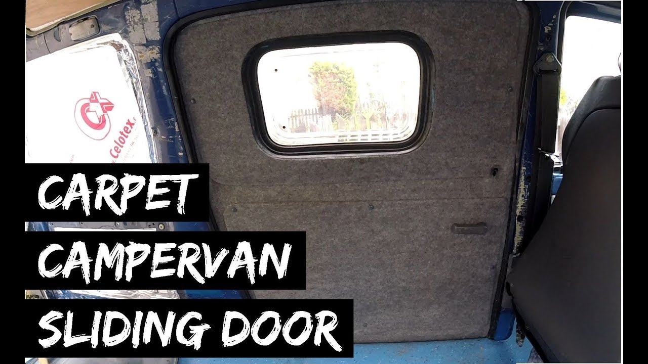 Carpet Campervan Sliding Door Metal & Panels - Carpeting Daihatsu Hijet Micro Camper Van Side Door