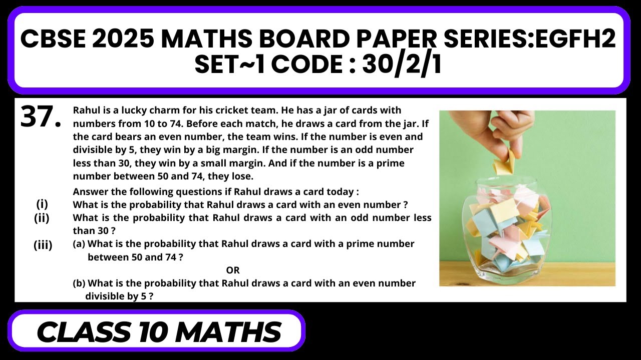 Rahul is a lucky charm for his cricket team. He has a jar of cards with numbers from 10 to 74.