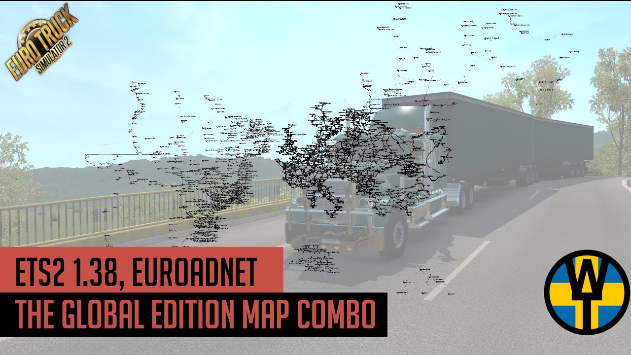 ETS2 1.38 - EURoadNet Global Map Combo