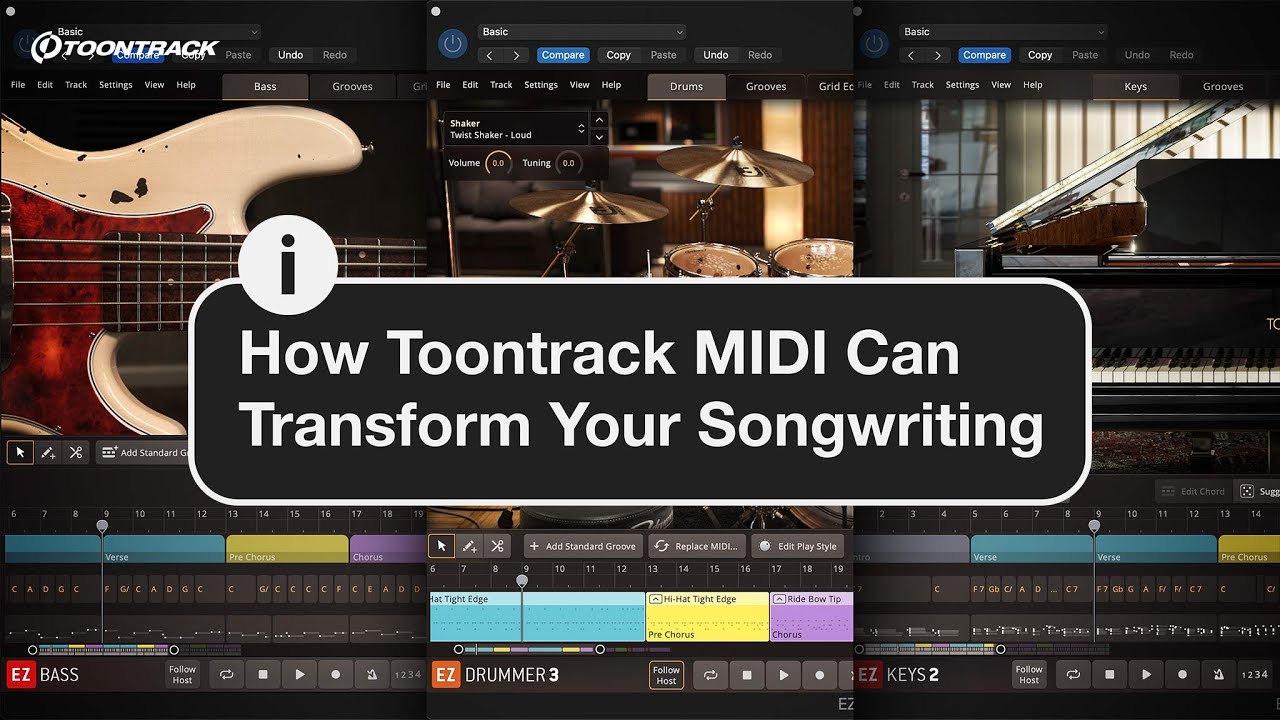 Как Toontrack MIDI может преобразить ваше творчество | Рабочие процессы EZdrummer 3, EZbass и EZkeys
