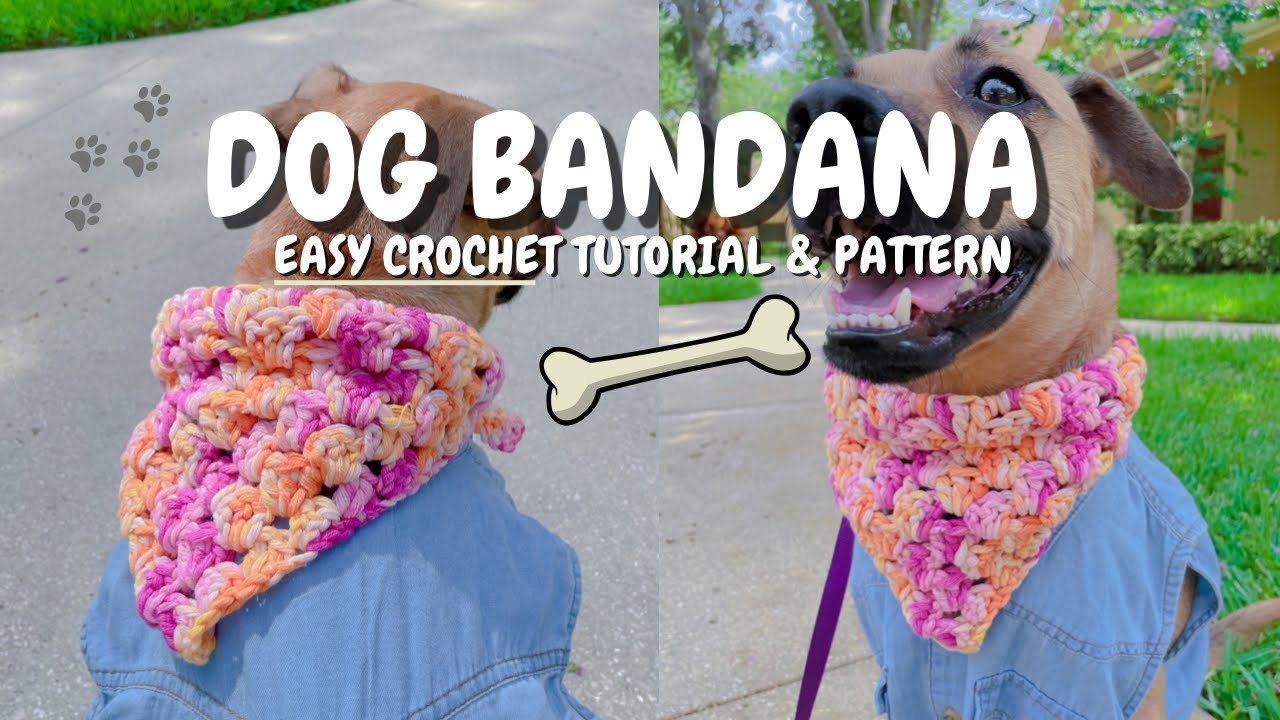 Dog bandana FREE tutorial/pattern w/ EASY & BEGINNER explanations