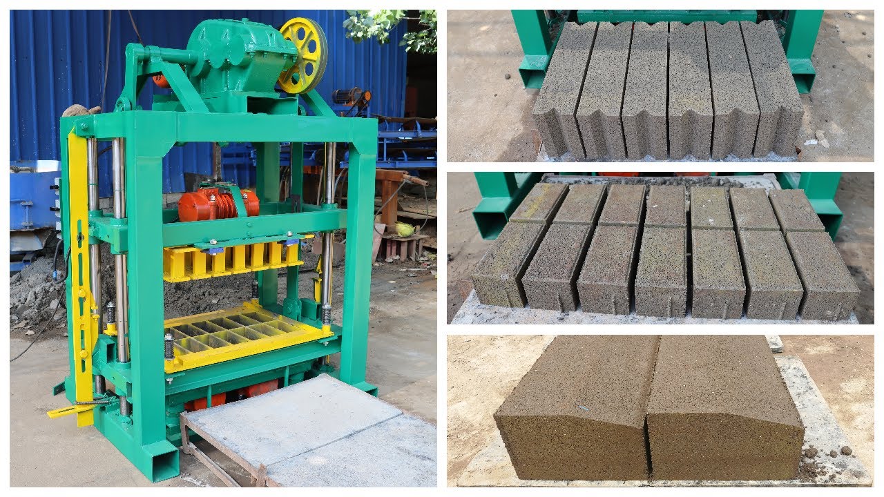 qtj4-40 small manual concrete cement hollow solid block making machine in tanzania ghana uganda