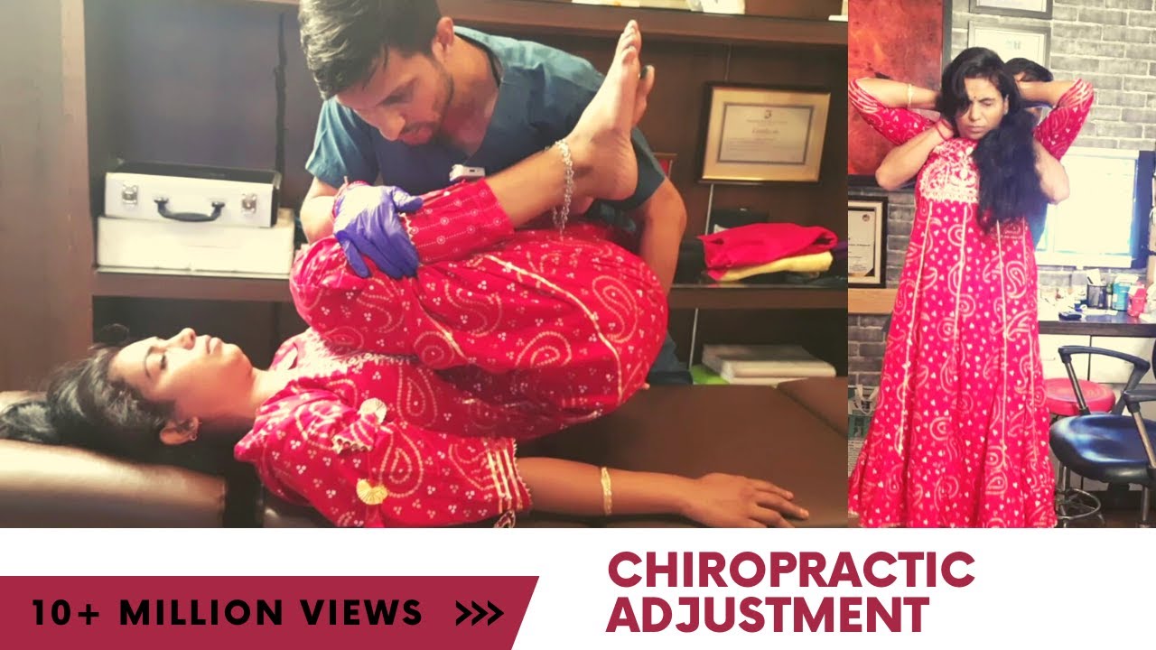 Sacrum and back pain adjustment| #chiropractic treatment| #chiropractorinindia|
