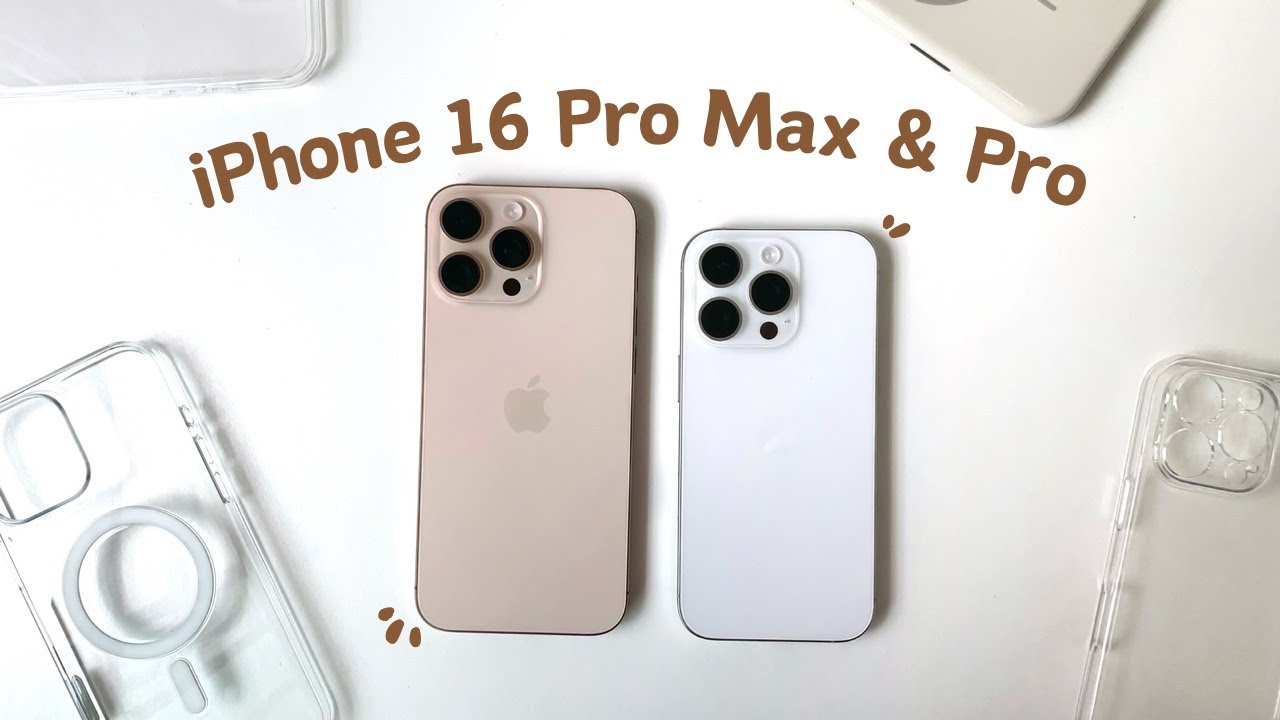 iPhone 16 Pro Max & Pro (Desert and White) aesthetic unboxing | The New iPhone vlog