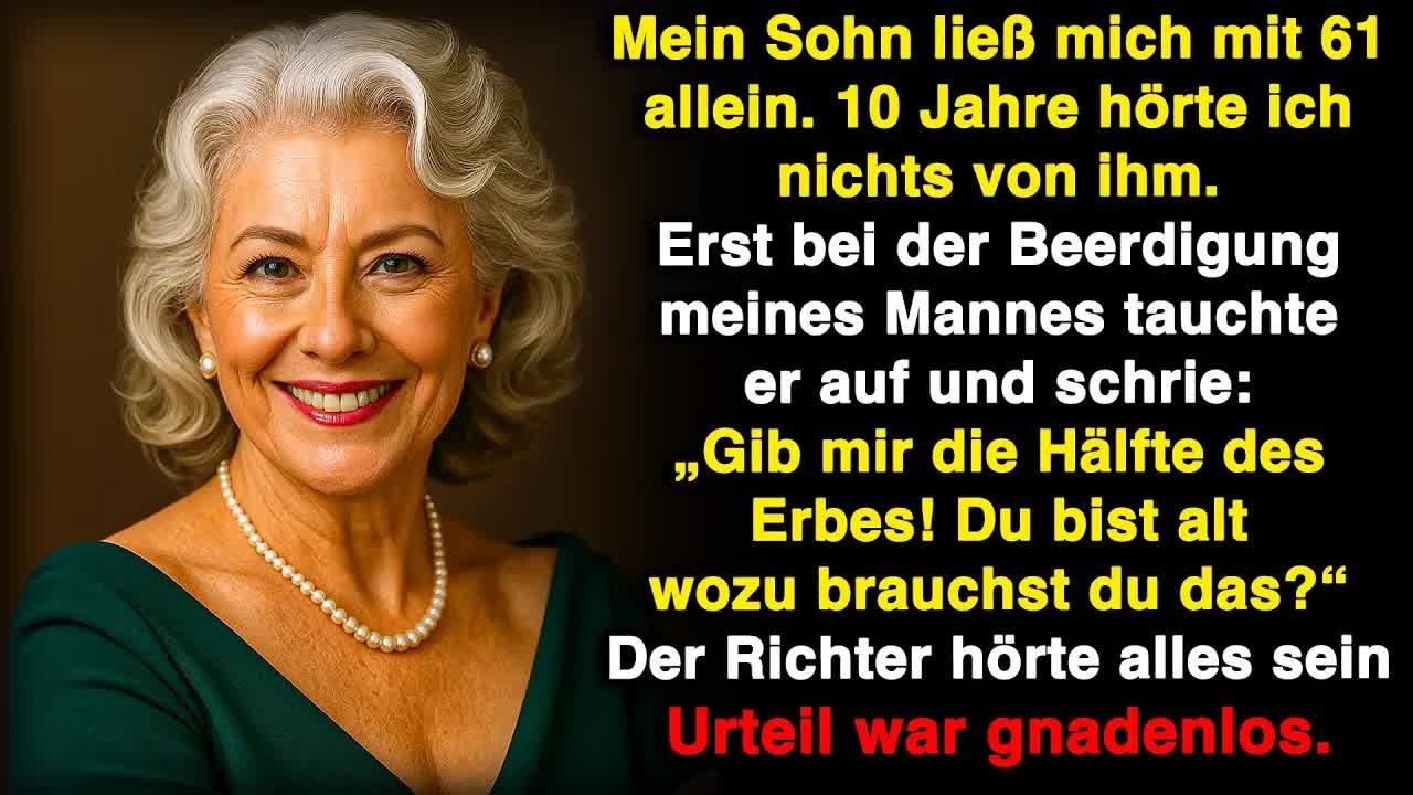 Mein Sohn ließ mich mit 61 allein – zehn Jahre später wollte er mein Erbe, doch verlor!