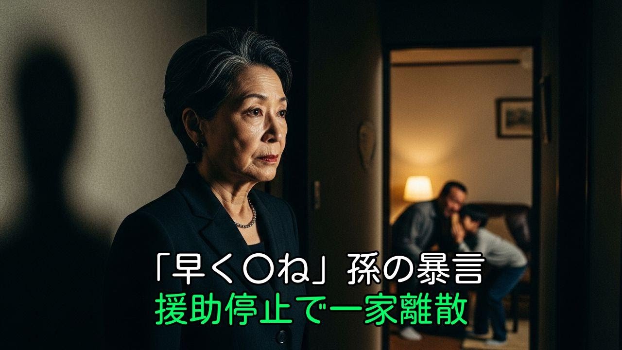 「早く〇ね」孫と息子の本性を聞き、全援助を停止した結果