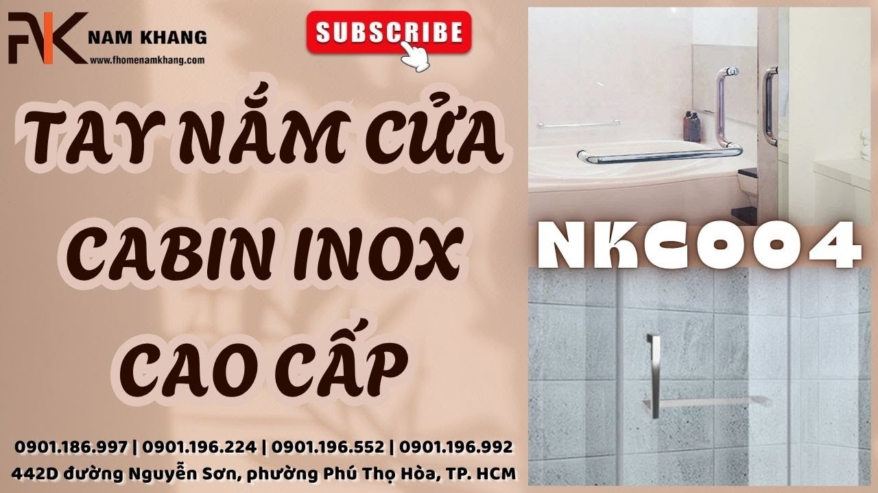 Tay Nắm Cửa CaBin Bằng Inox Cao Cấp NKC004