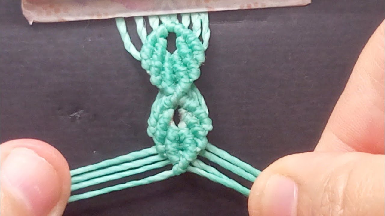 Como fazer nós Macrame em forma de folha./Tutorial Passo a Passo🌹✨