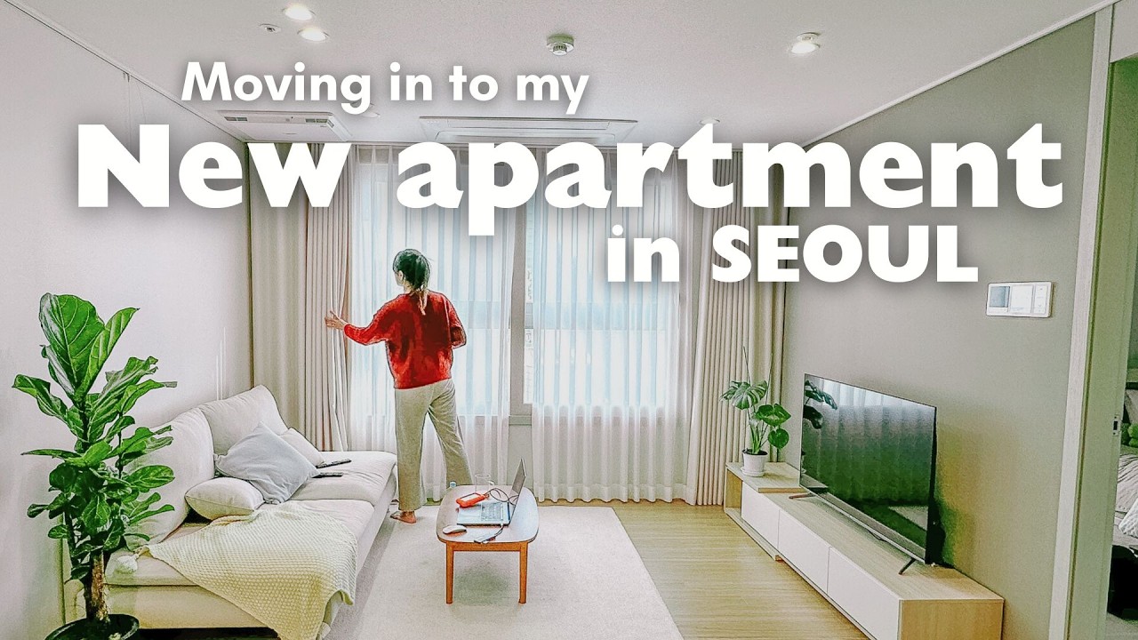 Moving into my New Apartment in Seoul, furniture shopping, apartment tour, settling in, home cooking