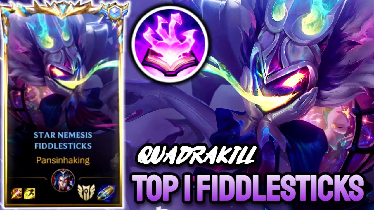 WILD RIFT FIDDLESTICKS QUADRAKILL - TOP 1 FIDDLESTICKS GAMEPLAY - SOVEREIGN RANKED
