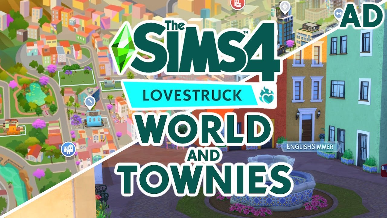 Lovestruck world and townies first look! Ciudad Enamorada overview