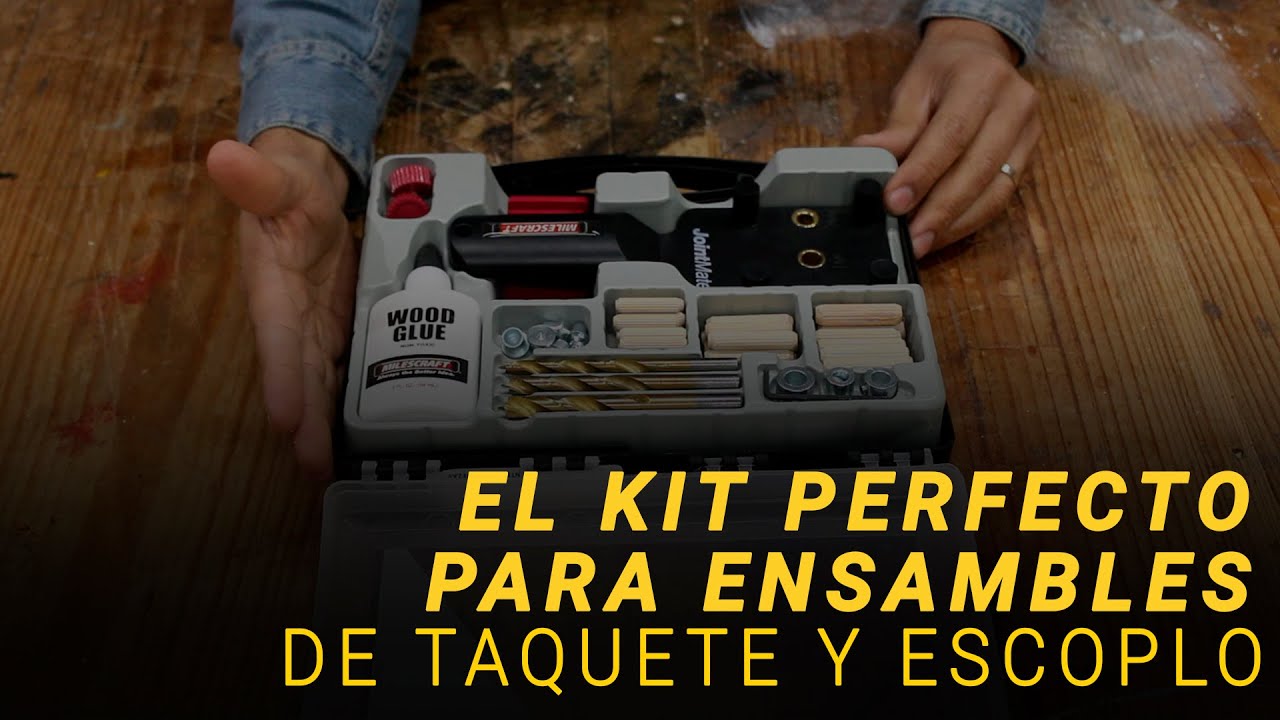 KIT PARA ENSABLES DE TAQUETE Y ESCOPLO | DOWELJIG MILESCRAFT | CLUB DEL CARPINTERO  LOS REYES