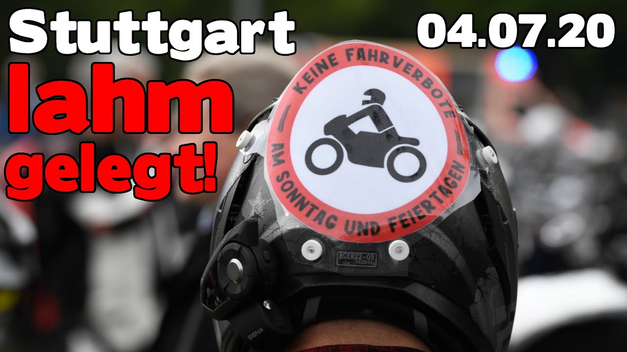 Biker legen Stuttgart f&uuml;r Stunden lahm! &ndash; Motorrad Demo Stuttgart 04.07.2020