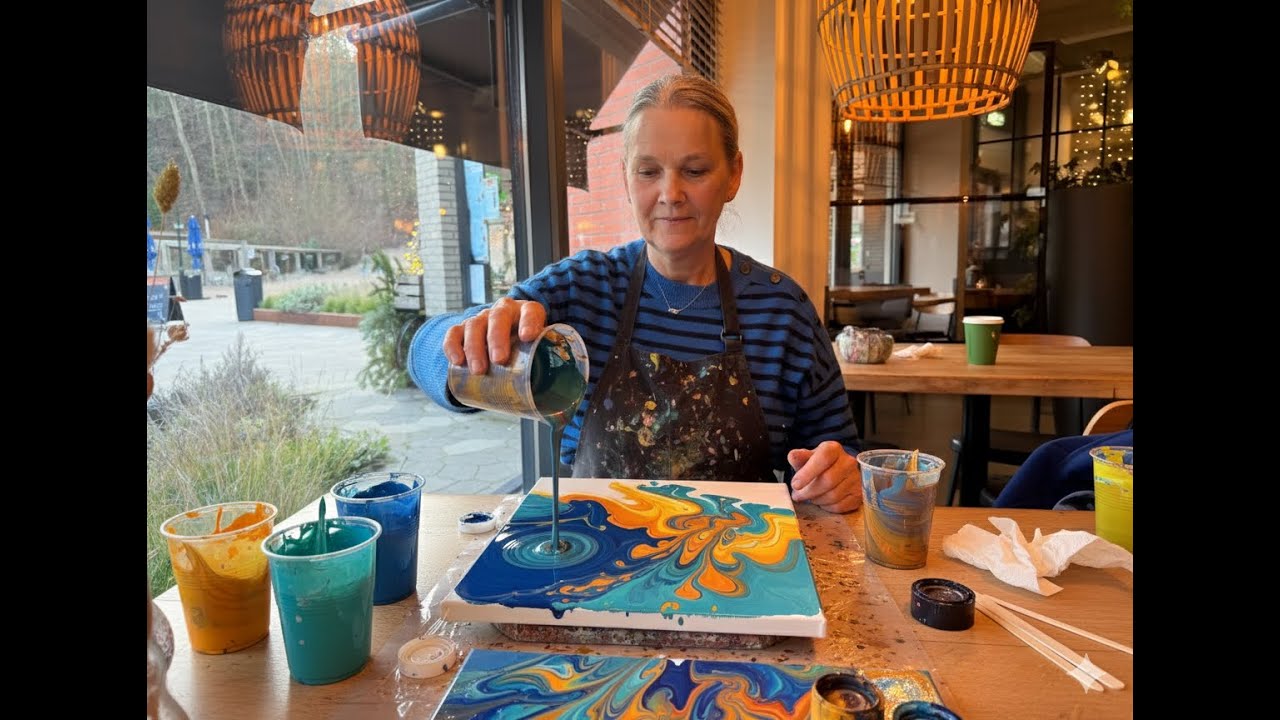 Acryl gieten, pouring technieken, acryl gieten technieken, kunst maken