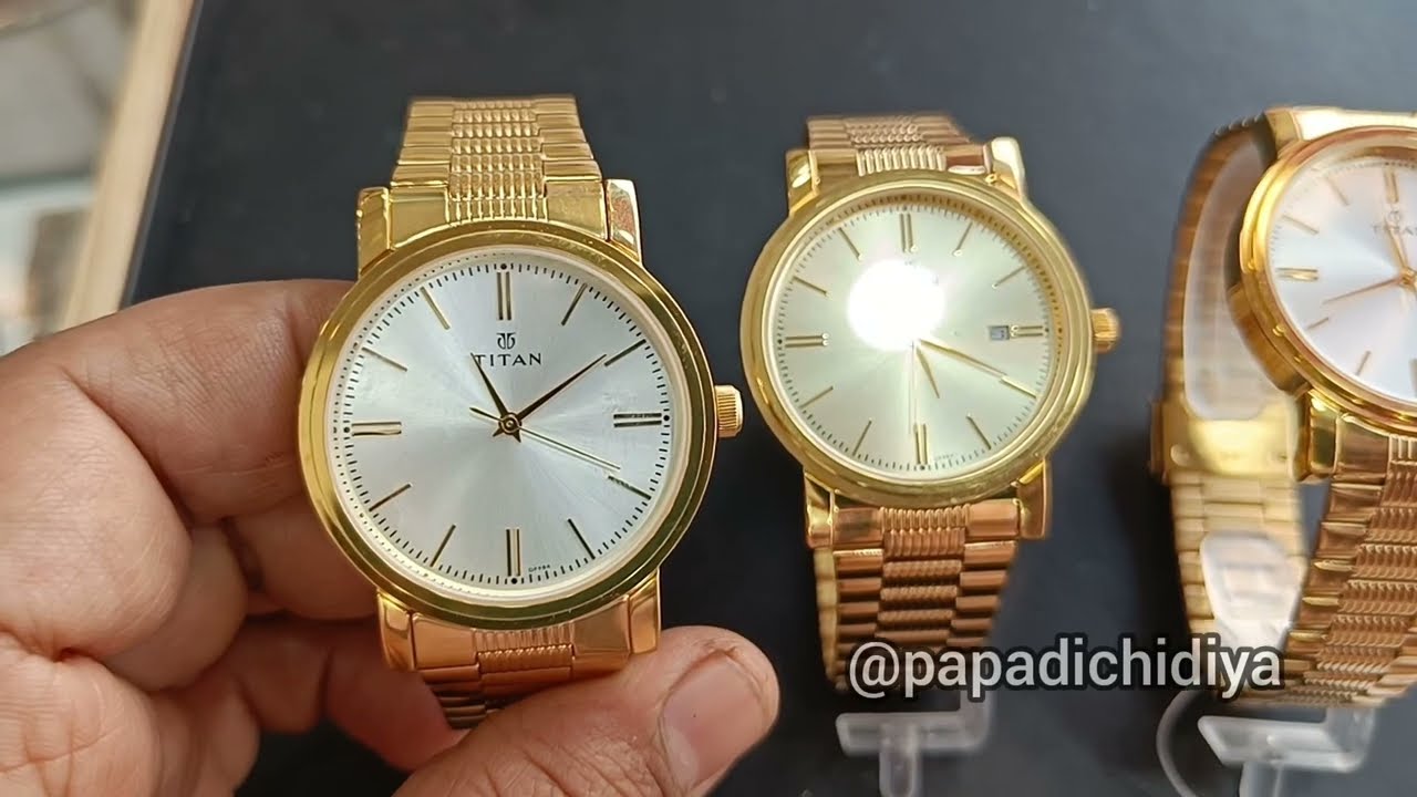 Titan Golden Gents Watch Under 2k Value || Titan Golden Watch Review #pure_hindustani