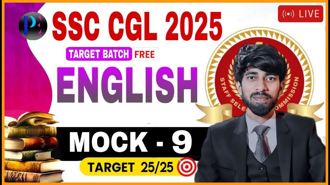 SSC 2025 English Practice Mock -9 || Pankaj Sir