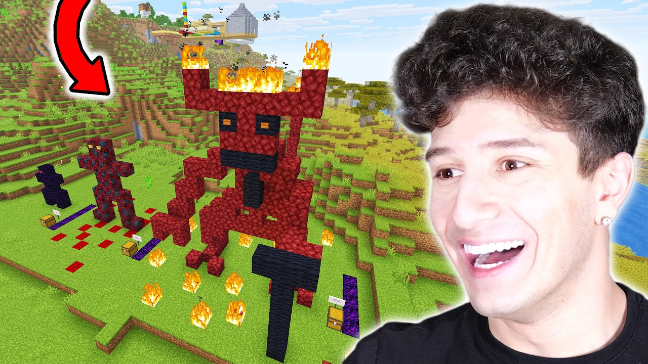 MİNECRAFT : ATEŞLİ DEV HEYKEL YAPTIM