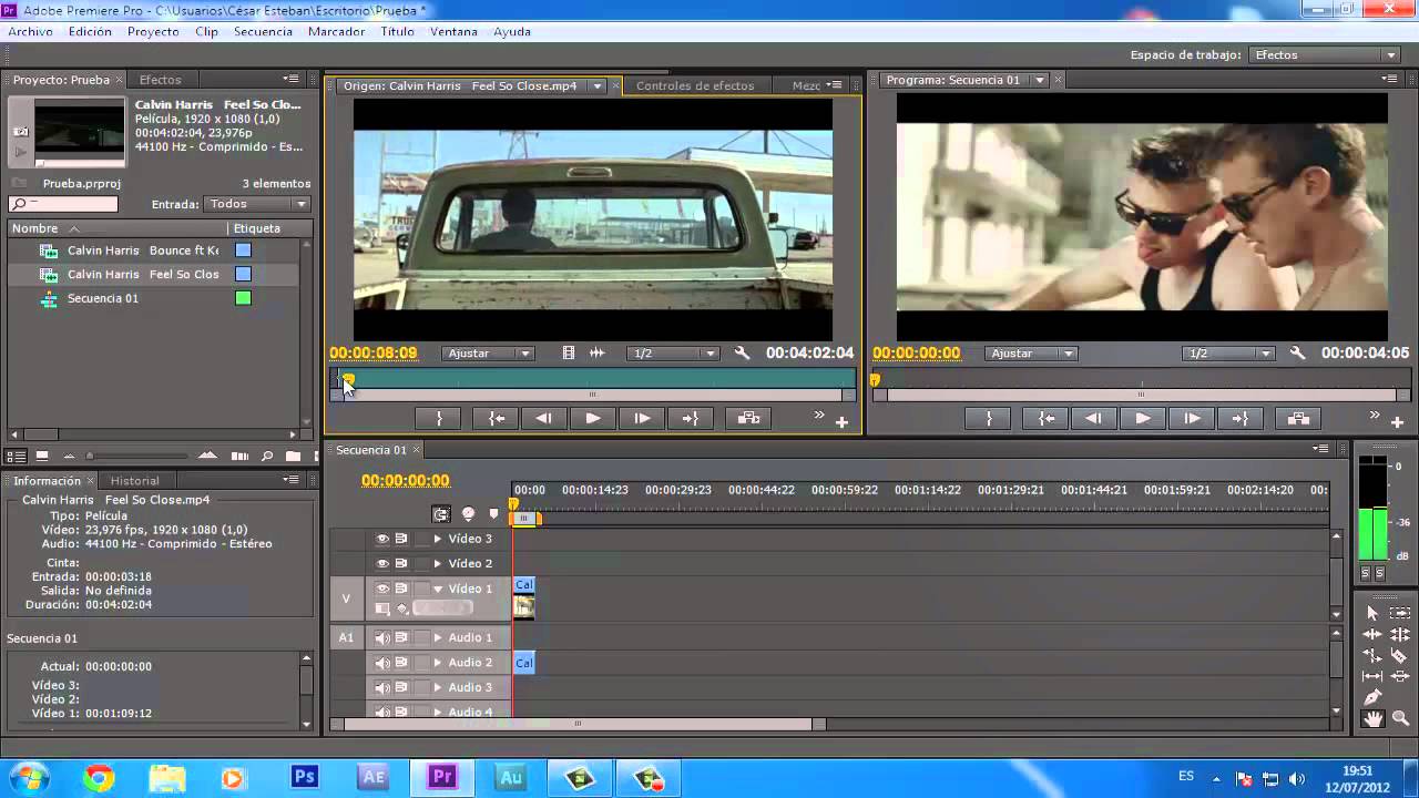 Tutorial B&aacute;sico Premiere Pro CS6: Primeros pasos [HD]