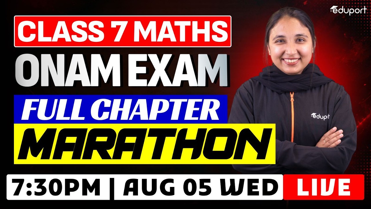 Class 7 | Maths | Onam Exam Full chapter Marathon | Eduport