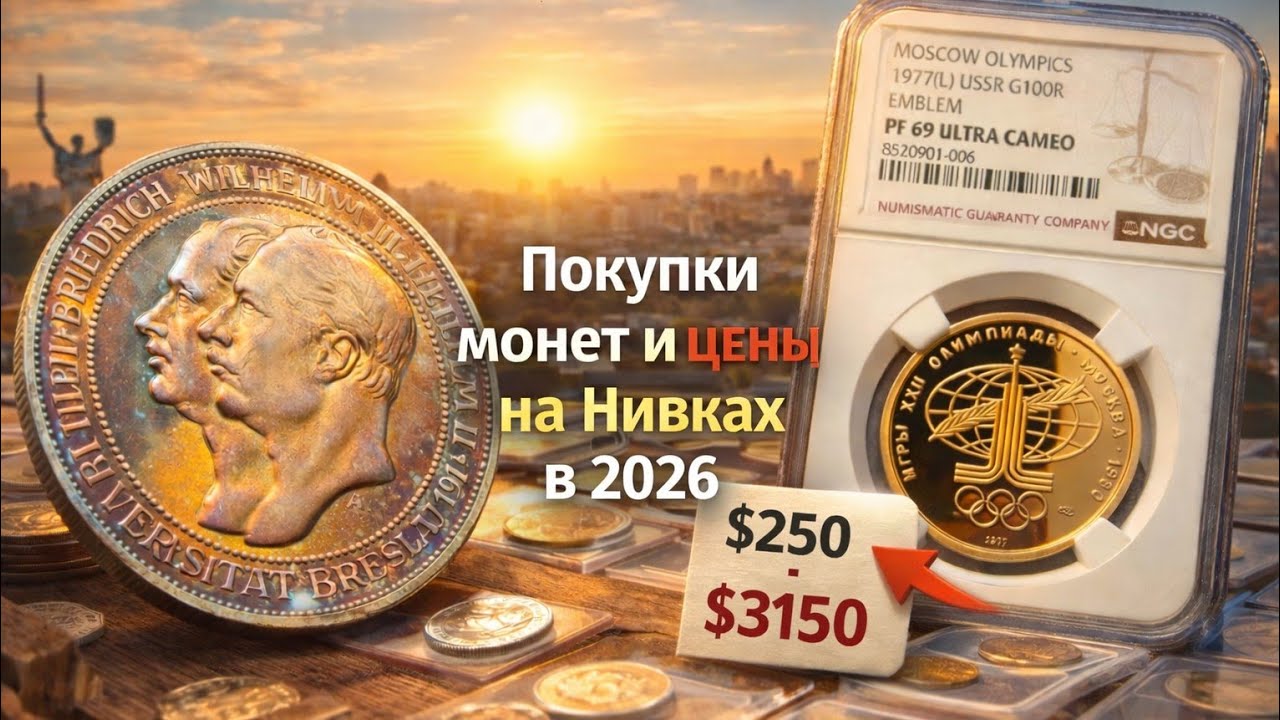 Покупки монет и цены на Нивках в Киеве в феврале 2026 года.
