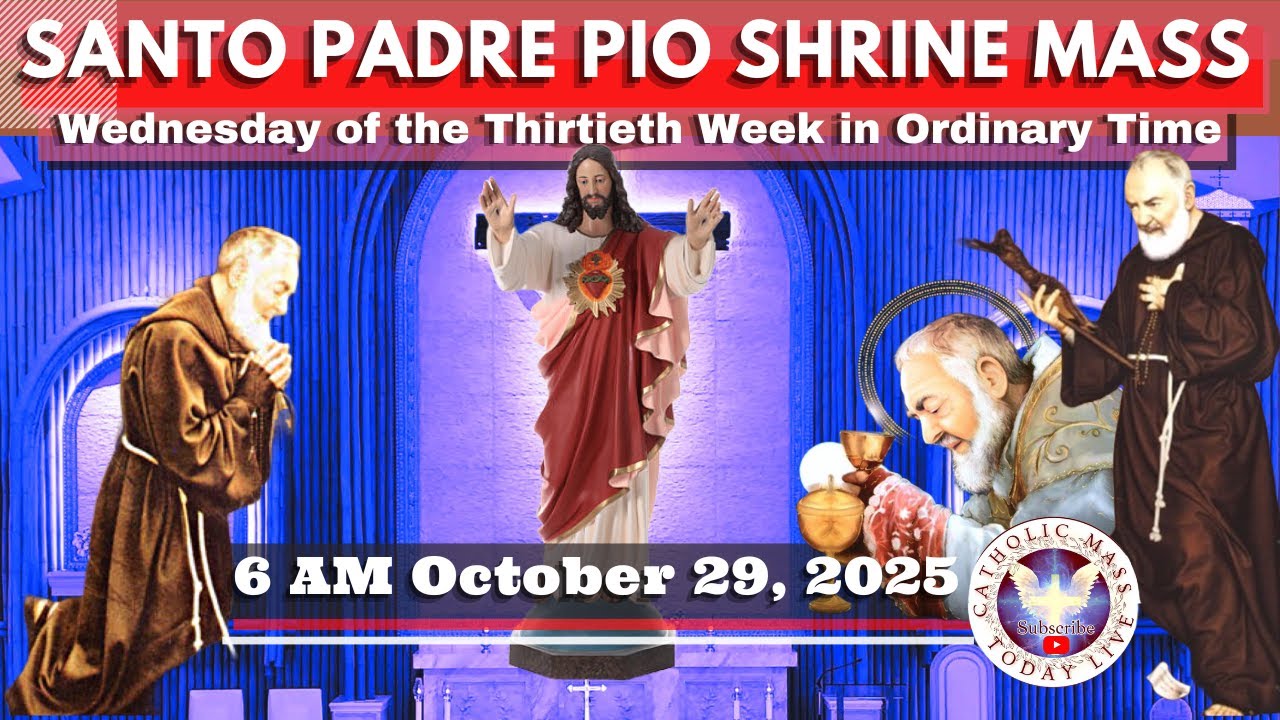 FILIPINO HOLY MASS TODAY LIVE at Santo Padre Pio National Shrine - Batangas.  Oct 29,  2025. 6a.m