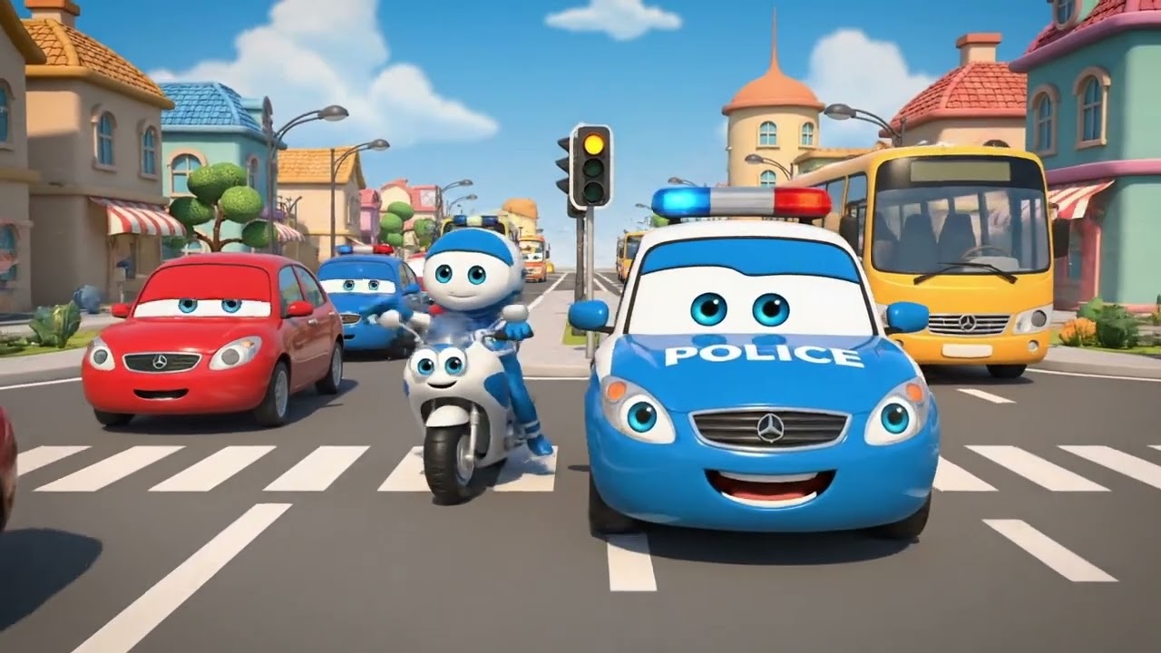 Police car, where are you? 🚓  We Love Police Vehicles! #PoliceCarSong  #vehicles   #PoliceVehicles