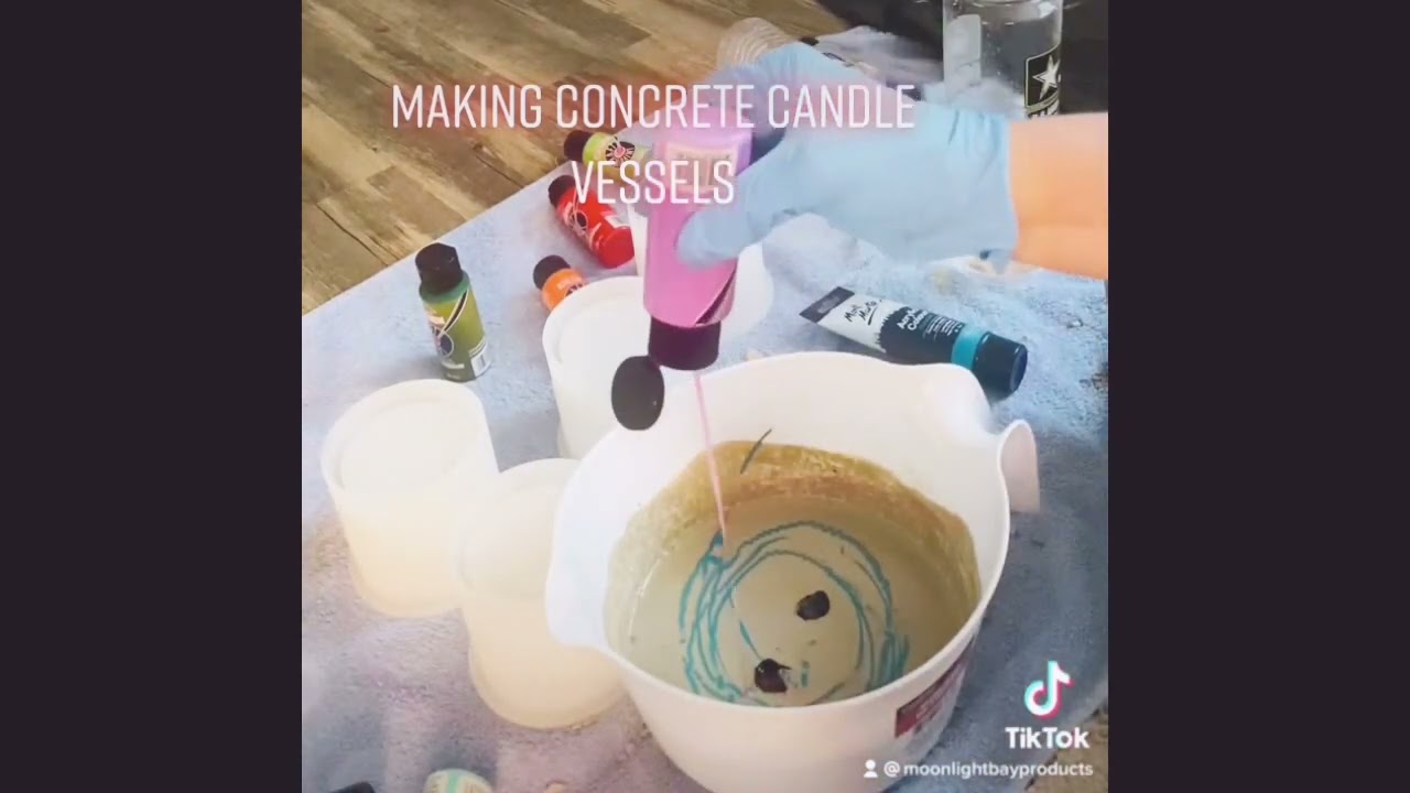 Making Concrete Candle Vessels