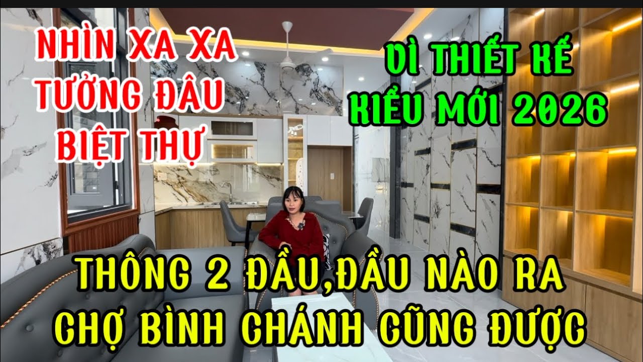 Nhà mới 5x22m dưới 2 tỷ ưu tiên a/c nhà  nghèo , đường thì thông chạy 1 phát là chợ bình Chánh 