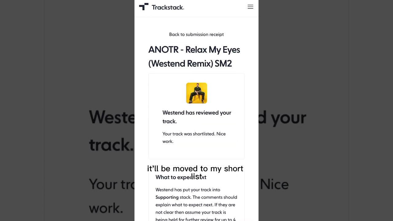 Sending demos and promos to Westend through Trackstack