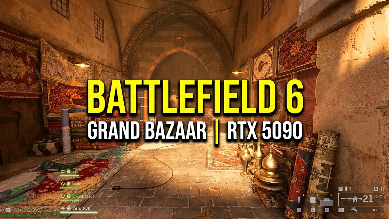 Battlefield 6: Grand Bazaar RTX 5090 | 4K DLSS4.B Maxed Out HDR