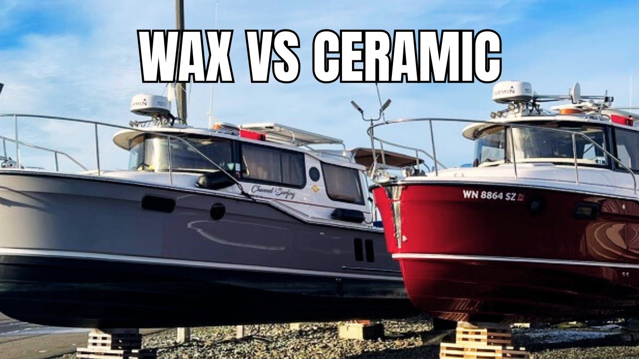 Thinking about ceramic coating for your boat watch this first/Waxing vs ceramic coating/ ranger tugs