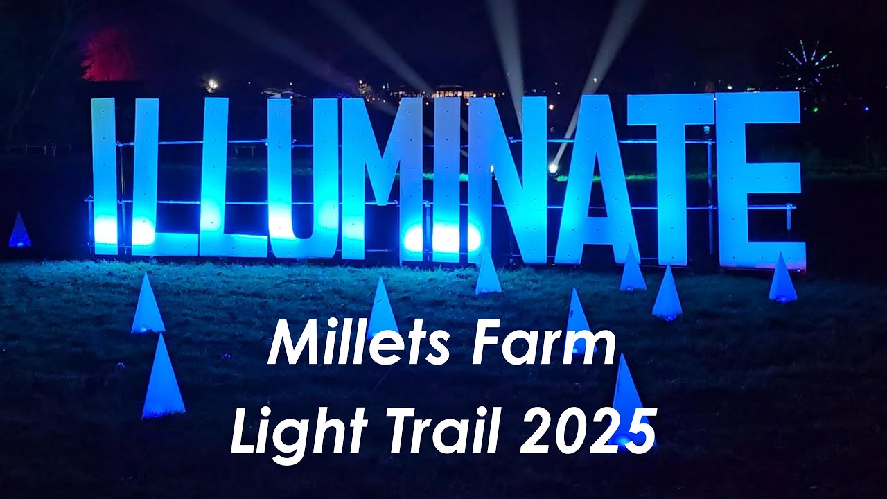Millets Farm Christmas Lights 2025 | The Illuminated Light Trail (4K)