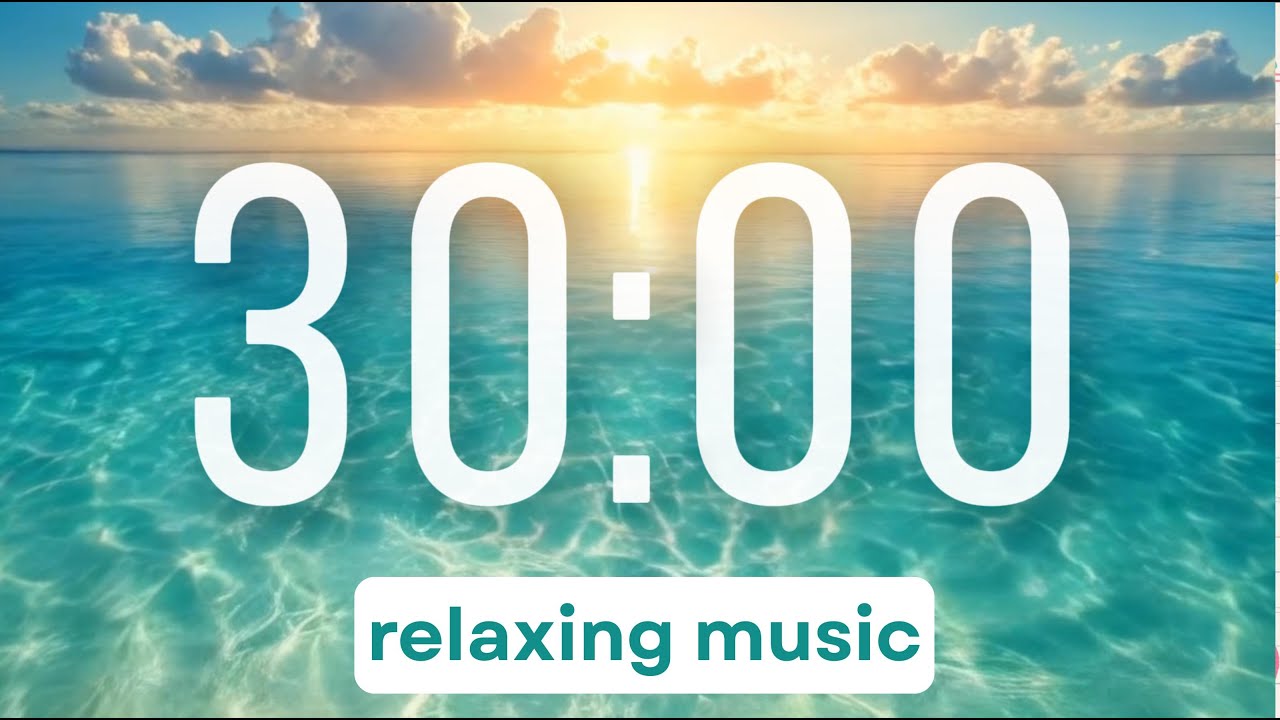 Relaxing 30 Minute Timer with Ocean Sunset